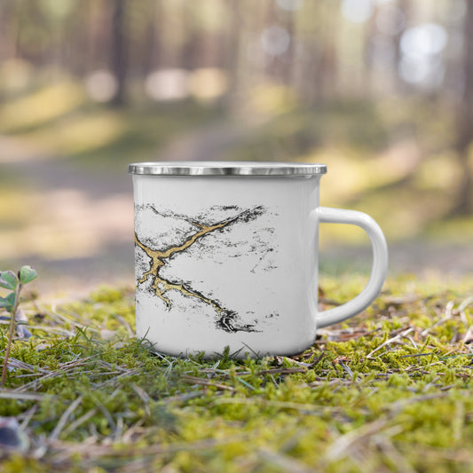 Enamel Mug "Golden inside" - ErikaWiklund.art