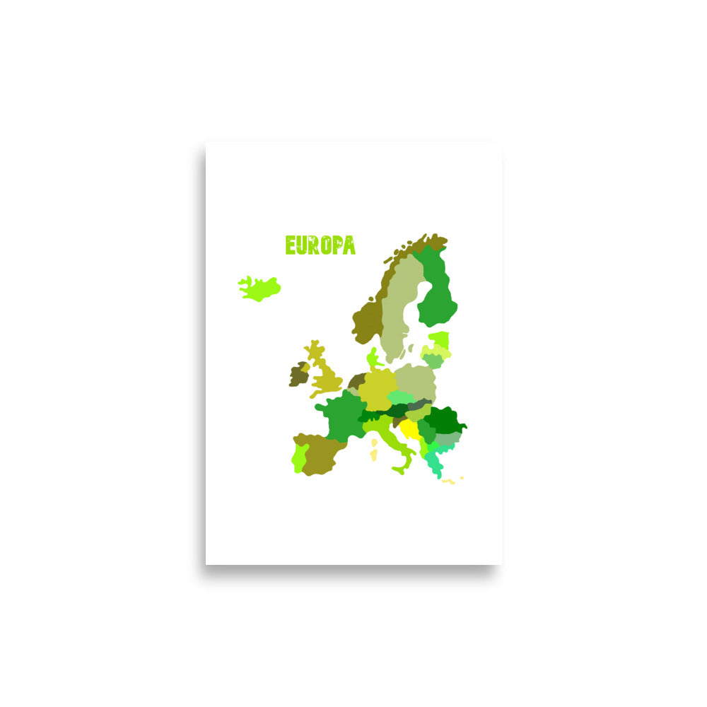 Poster "Europa Grön" ErikaWiklund.art