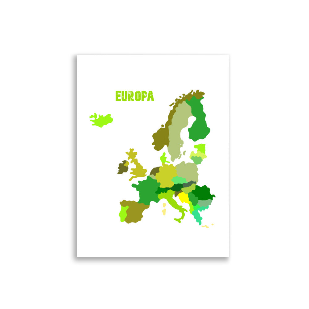 Poster "Europa Grön" ErikaWiklund.art