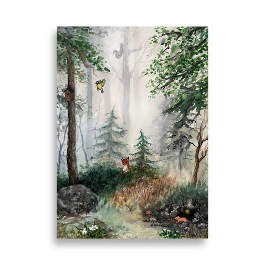 Poster "Foggy Forest" - ErikaWiklund.art