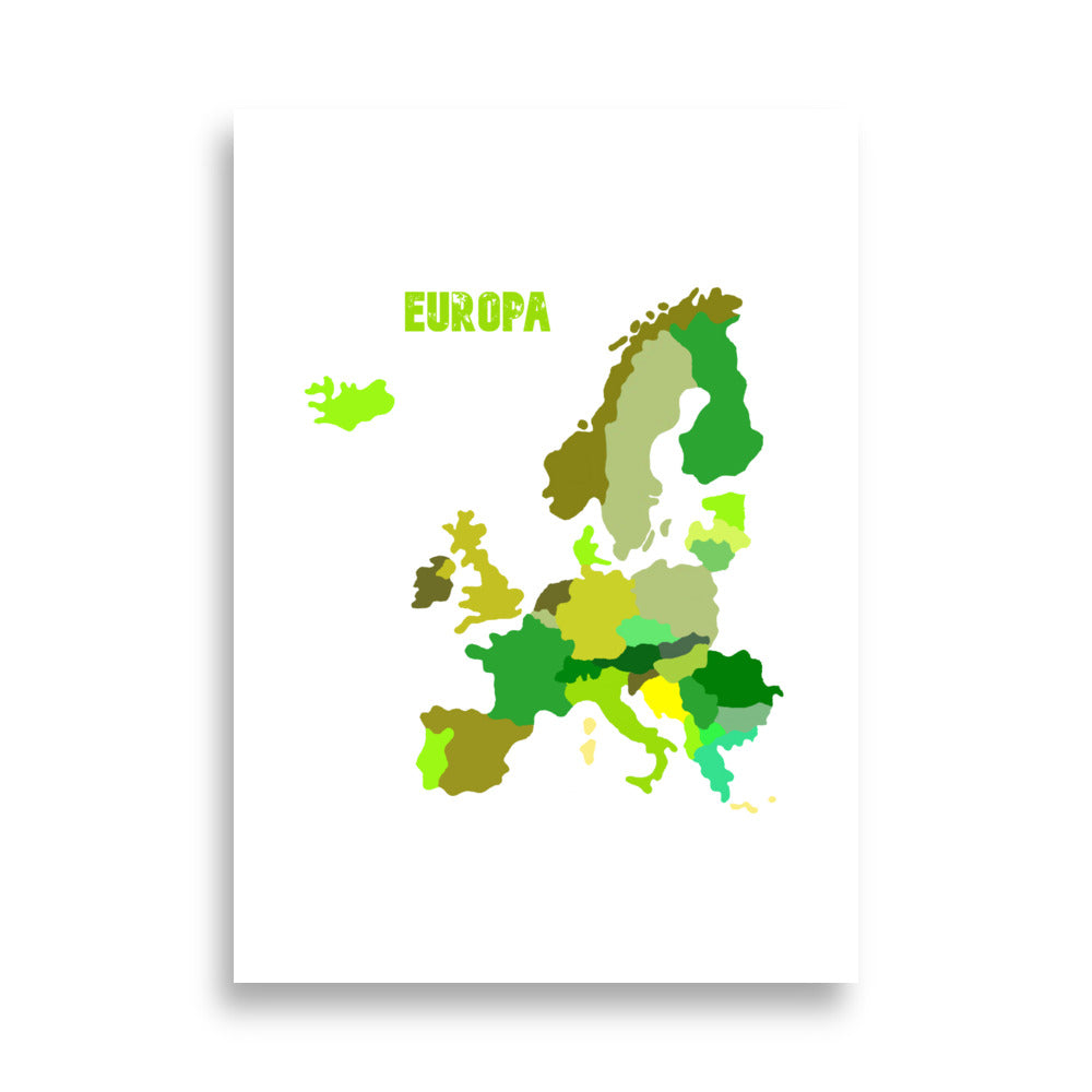 Poster "Europa Grön" ErikaWiklund.art