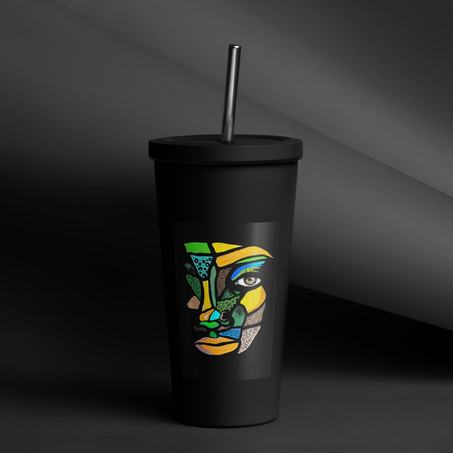 Insulated tumbler with a straw "Sundsvall" ErikaWiklund.art