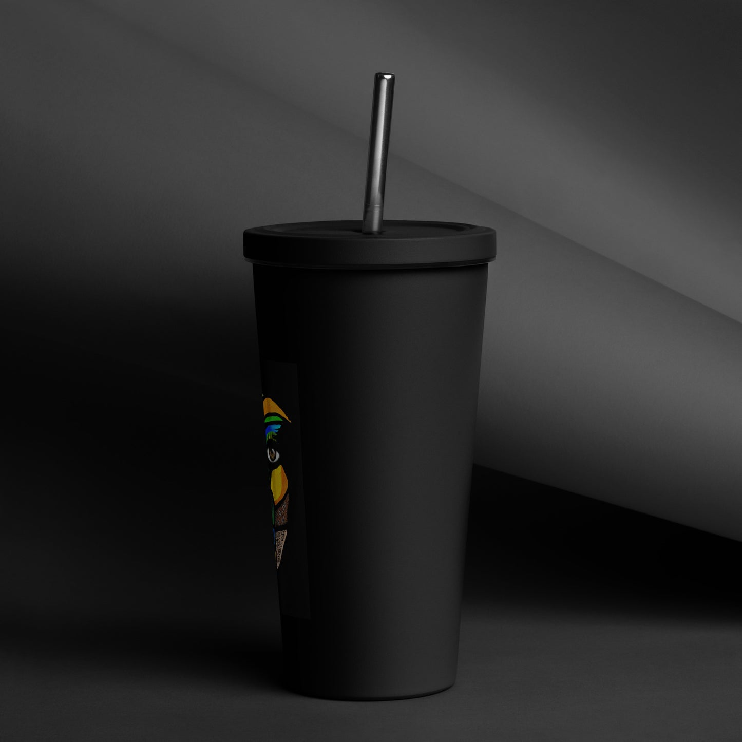 Insulated tumbler with a straw "Sundsvall" ErikaWiklund.art