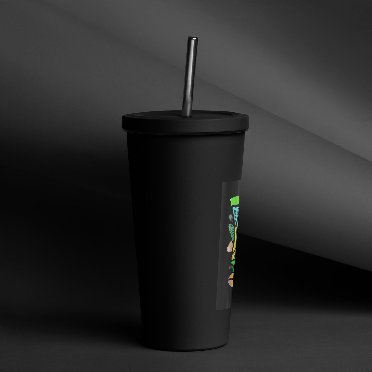 Insulated tumbler with a straw "Sundsvall" ErikaWiklund.art