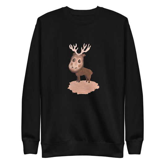 Unisex Premium Sweatshirt "Elliot the Elk" - ErikaWiklund.art